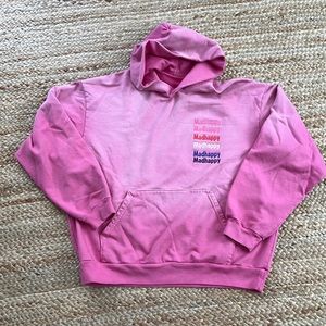 MADHAPPY EMBROIDERED PINK HOODIE - Mens size Large